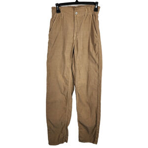 American Eagle Womens Baggy Jean Mini Corduroy Pant Super High Rise 2 Long Tan